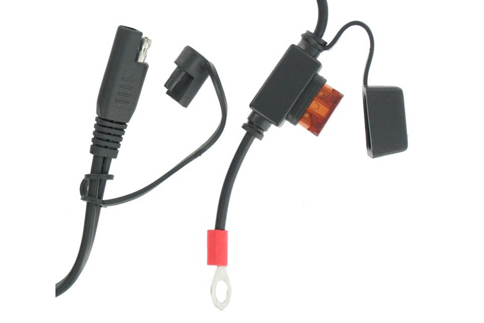 Detail of connector, cap and fuse