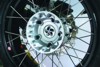 Installed in a spoke wheel